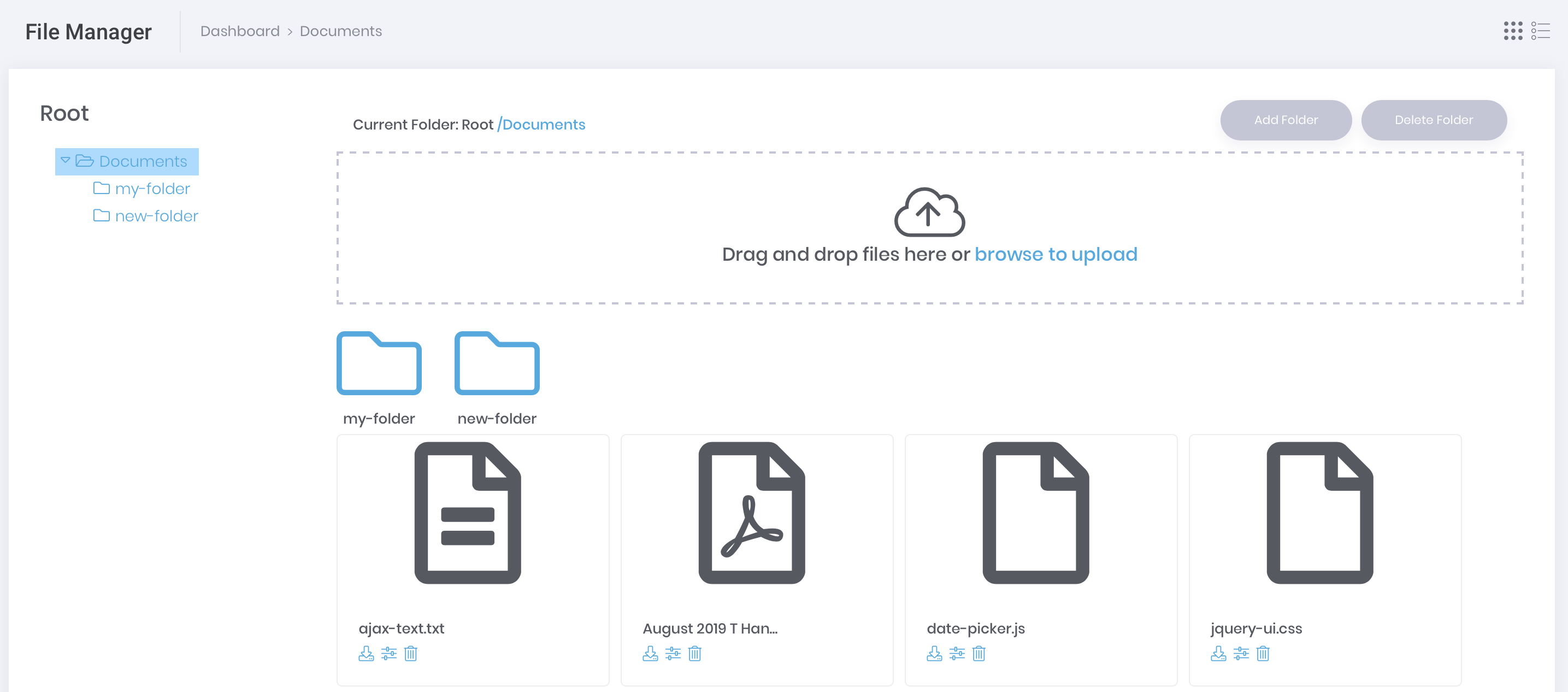 Document File Manager screenshot